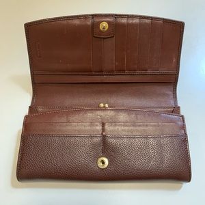 COACH Snap Closure Brown Wallet